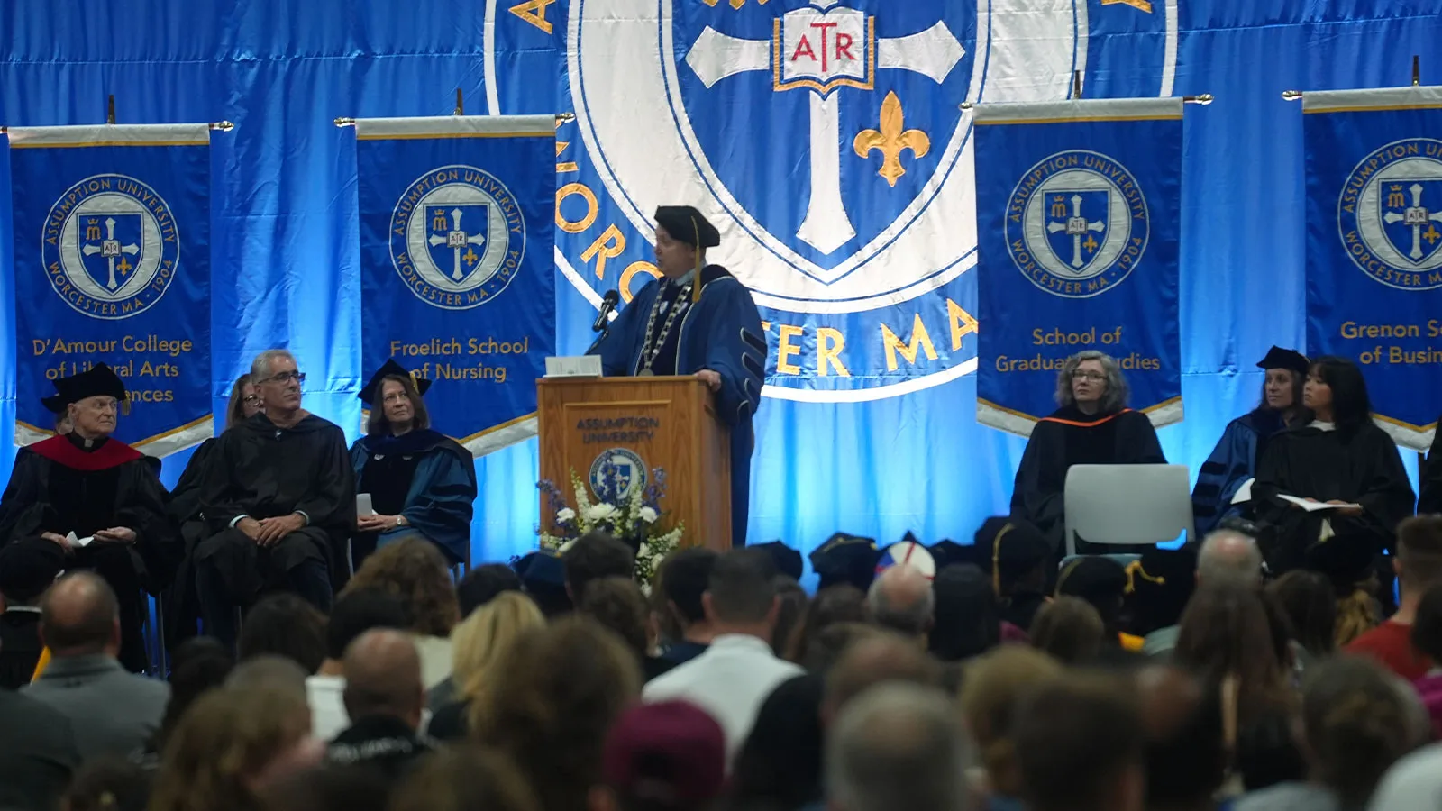 President Greg Weiner speaks at the 2023 Matriculation Ceremony