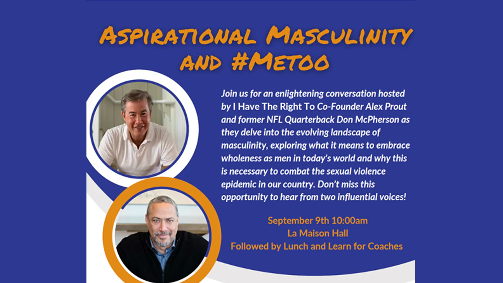 Poster for the Aspirational Masculinity and #Metoo lecture.