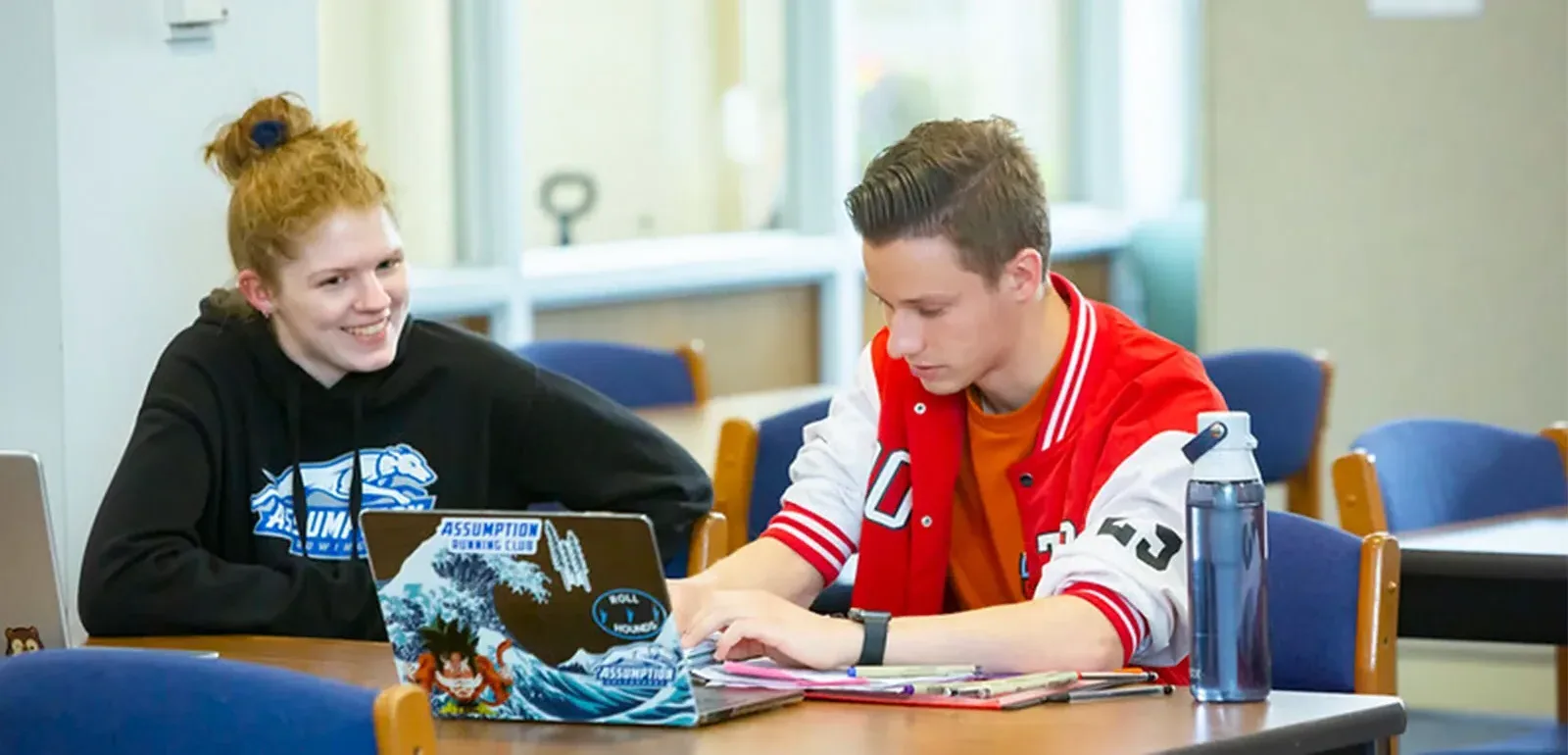 two students at the Academic Support Center.