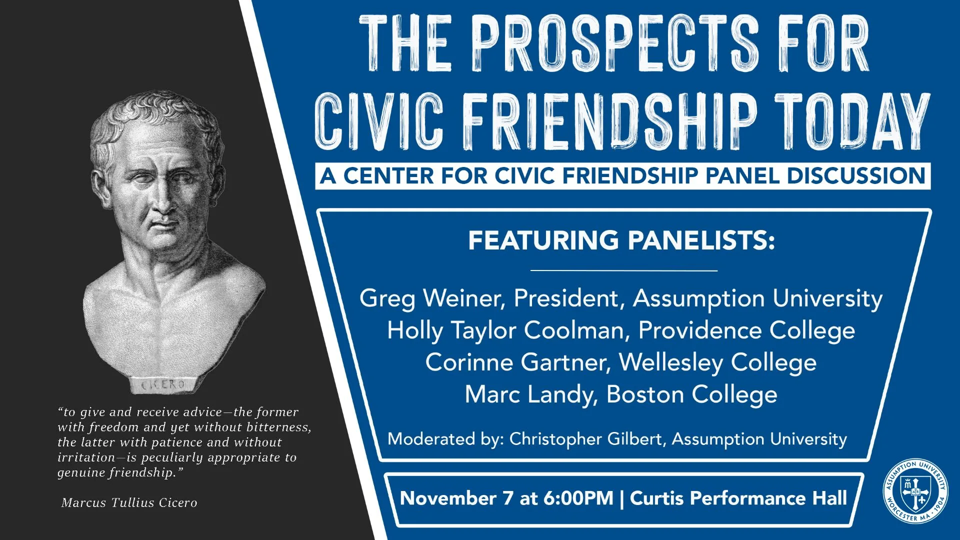 Flyer for the Civic Friendship event