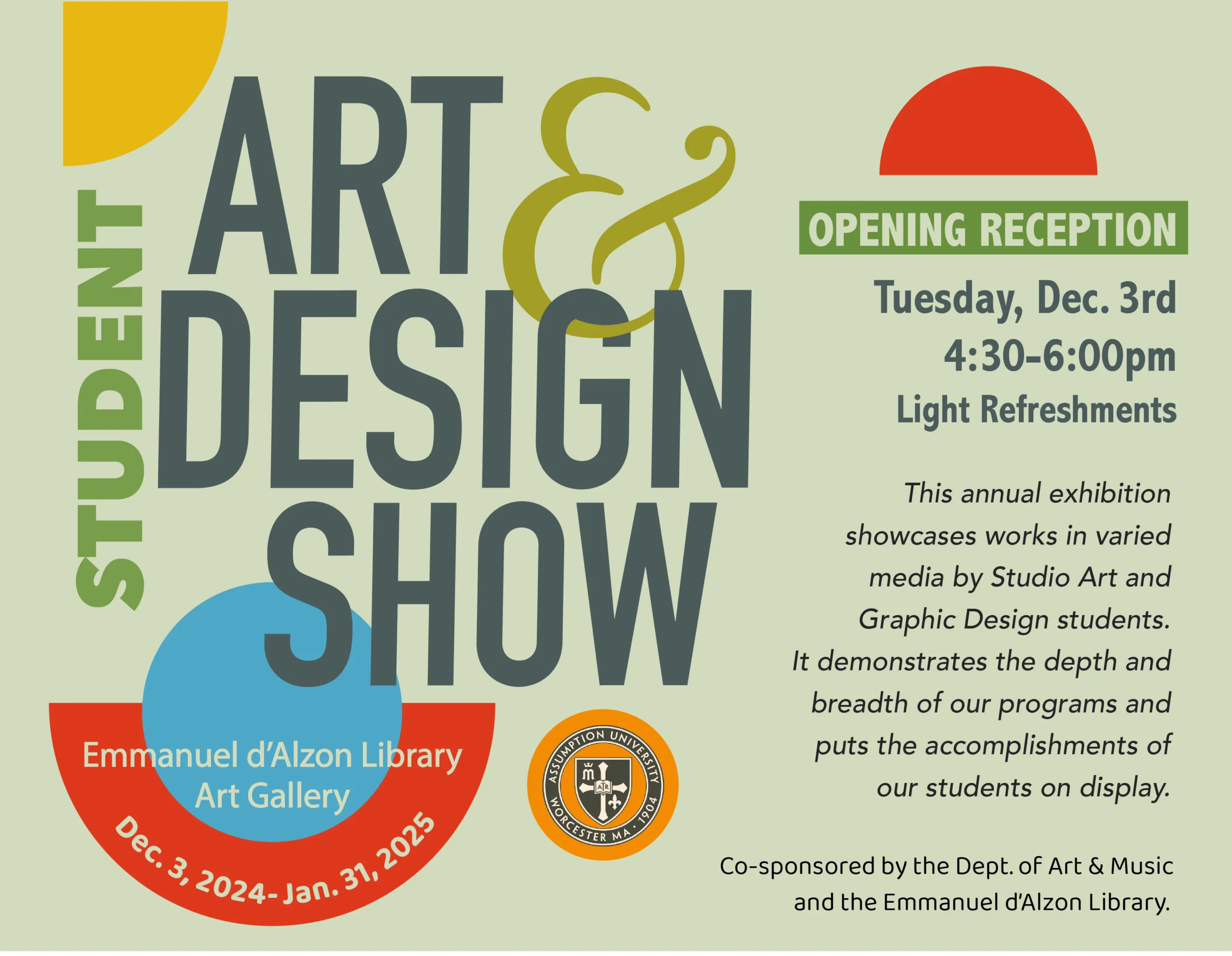 Student Art & Design Show flyer